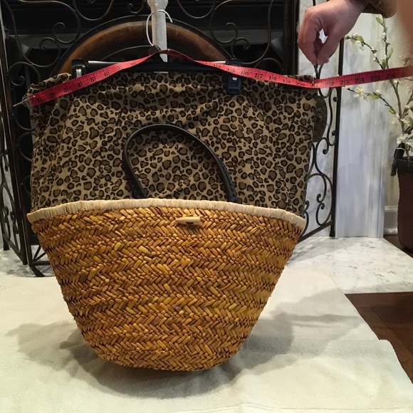 Carpisa Straw Leopard Lined Summer Bag - Picture 11 of 15